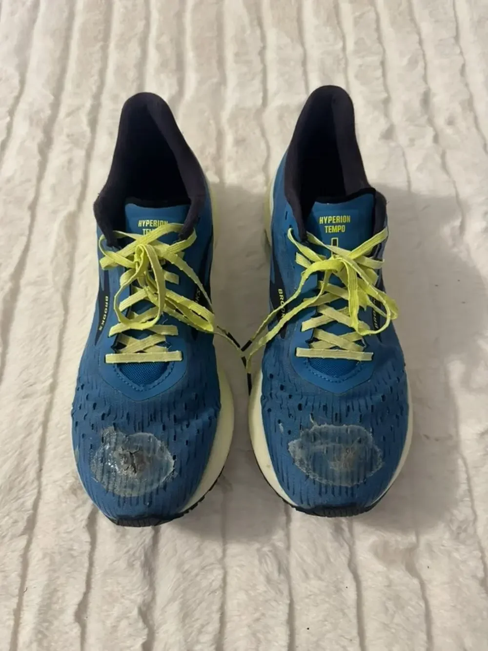 Brooks Hyperion Tempo Mens Running Shoes Yellow Navy Size 11 D 1103391D767